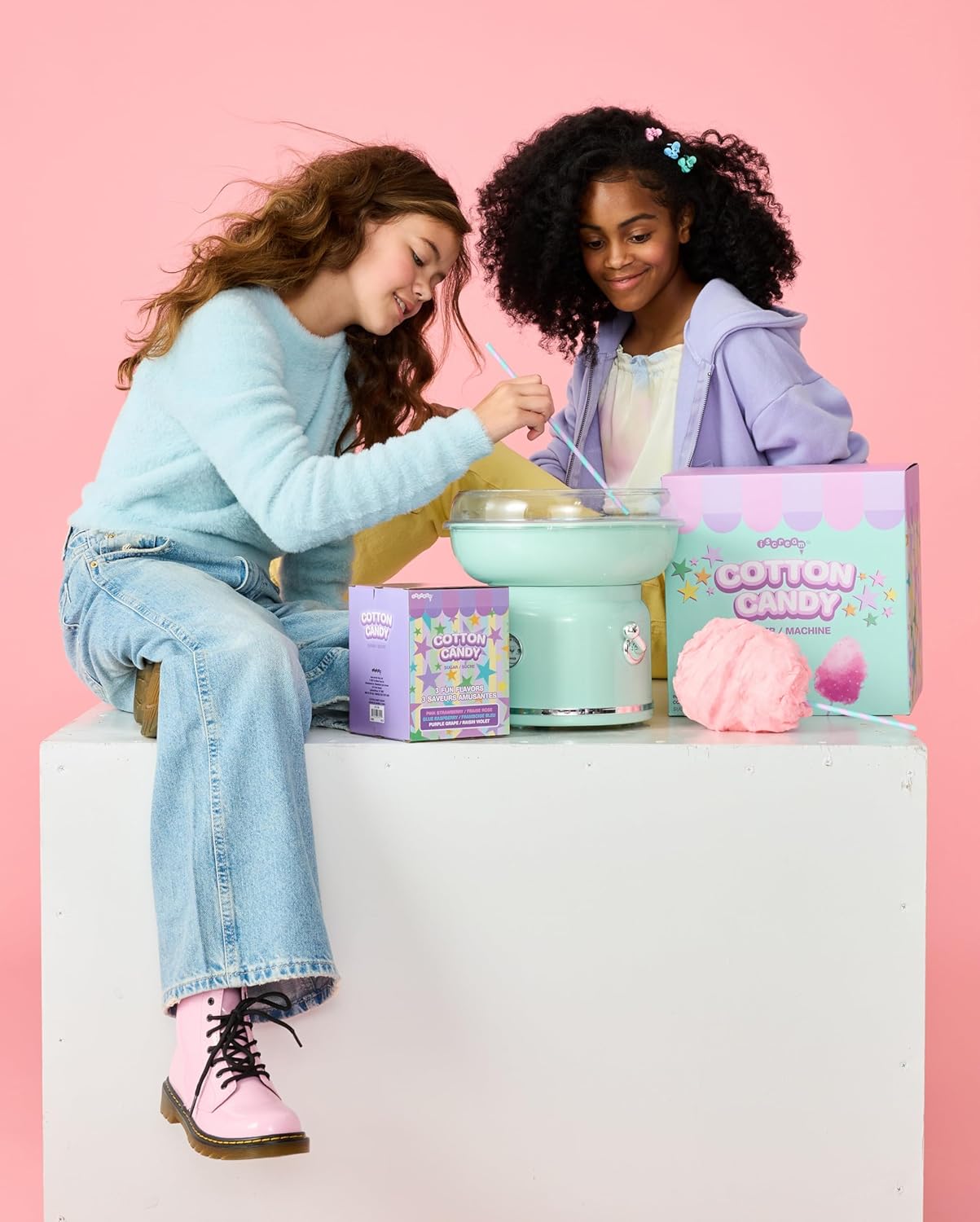 Cotton Candy Maker W/50 Printed Straws