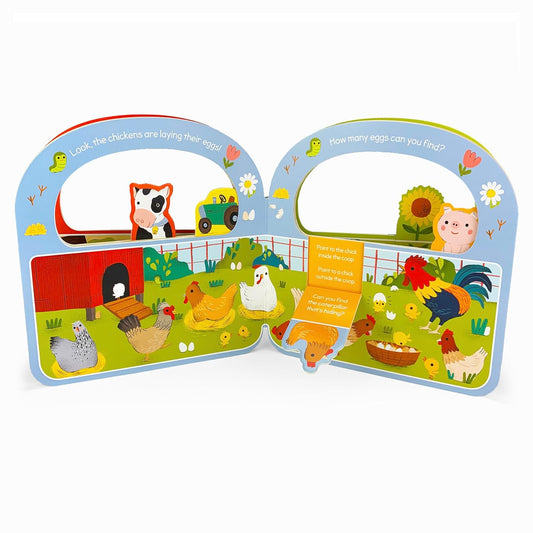 On the Farm: Farm Flip-A-Flap Novelty Board Book with Handle