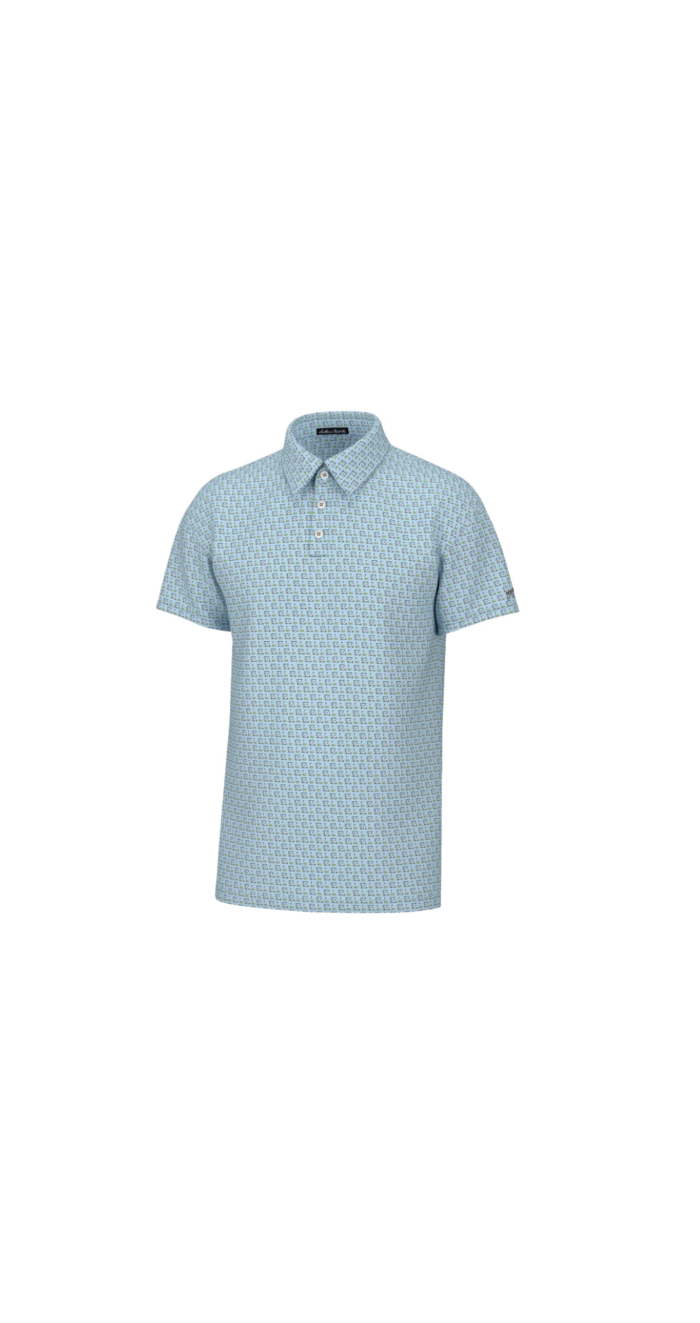 Youth Golf Carts Performance Polo Blue Sky