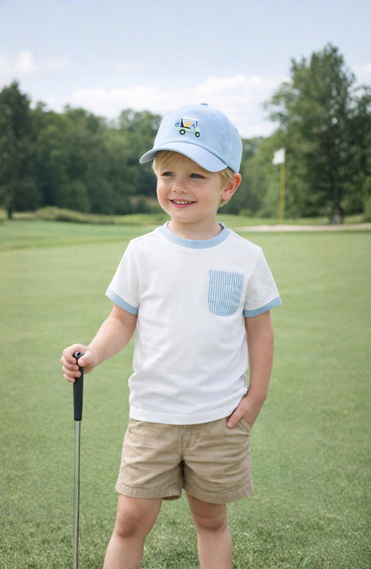 Dog in Golf Cart Baseball Hat - Youth (2-8)