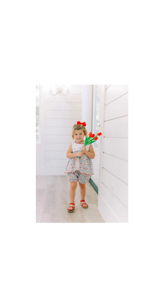 Rosie Red Floral Bloomer Set