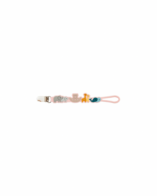 Pink Noah's Ark Silicone Pacy Strap