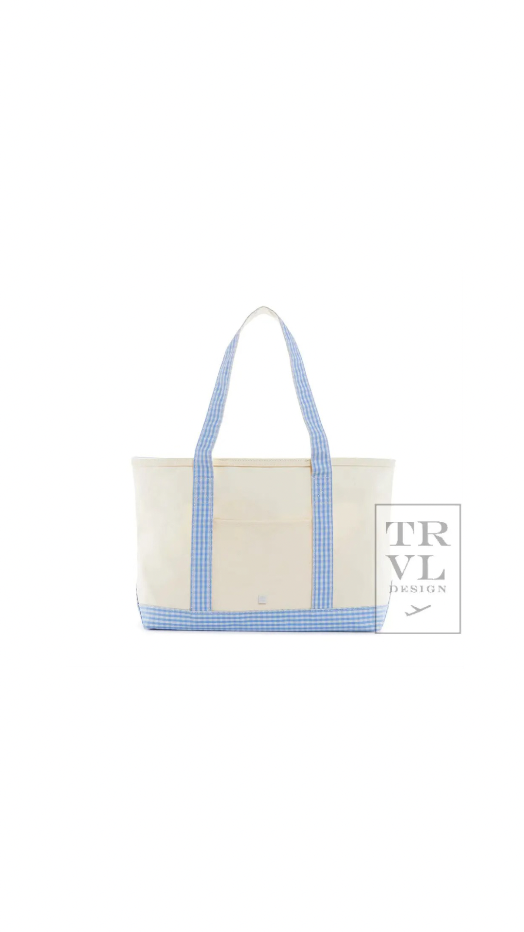 Medium Tote - Midi Coated Gingham Sky Trim