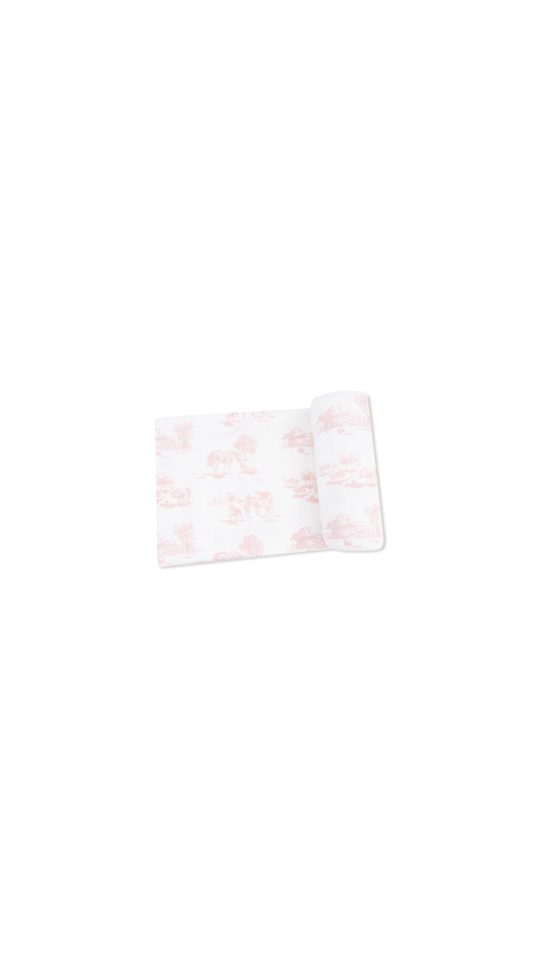 Farm Toile - Pink - Swaddle Blanket 45x45