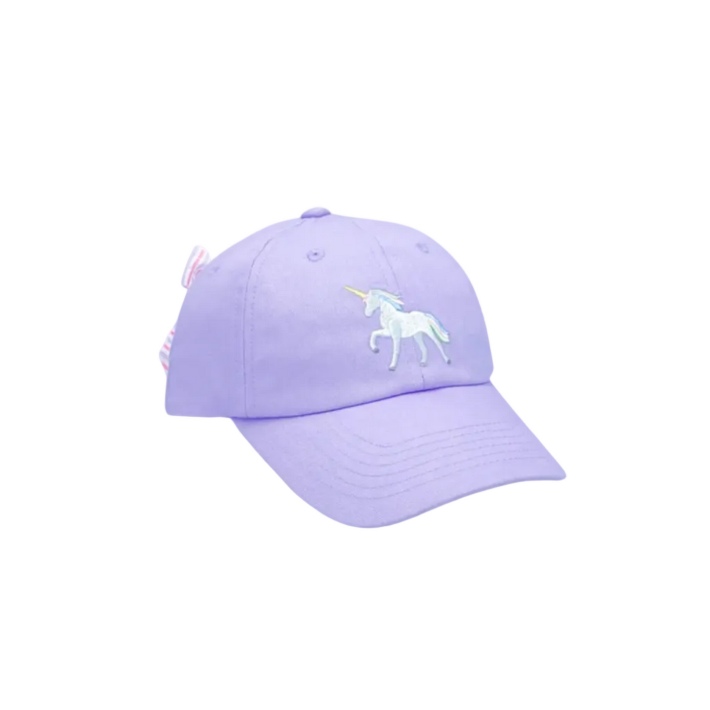 Rainbow Unicorn Bow Baseball Hat