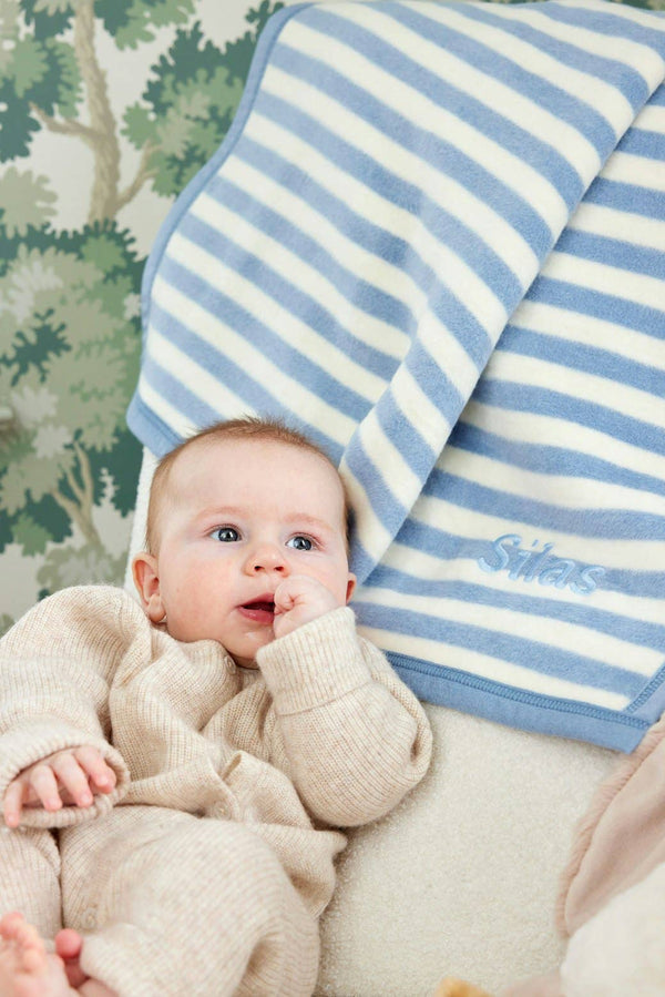 Sweet Pea Stripe Fog Mini Blanket