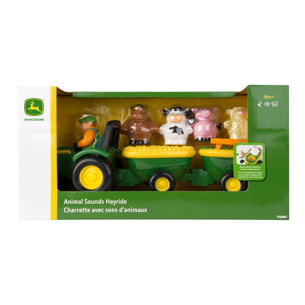 TOMY John Deere Animal Sounds Hayride Musical Tractor Toy