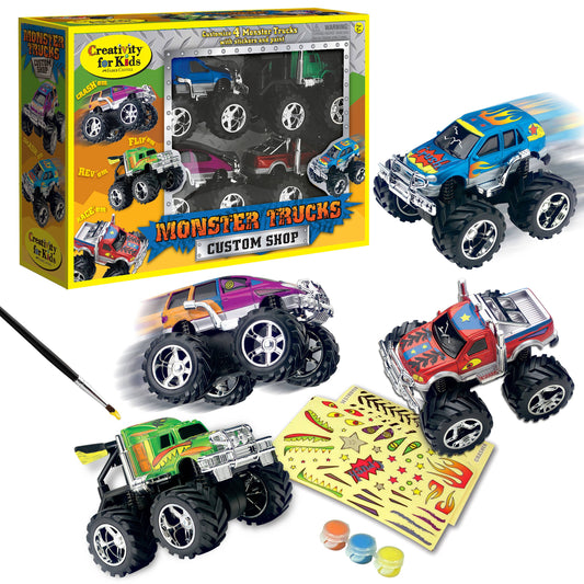 Decorate Monster Trucks Custom Shop Craft Kit for Kids