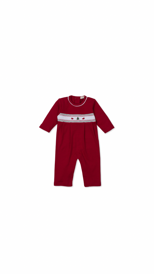 Red CLB Holiday Medley 25 Playsuit w/ Hand Smock