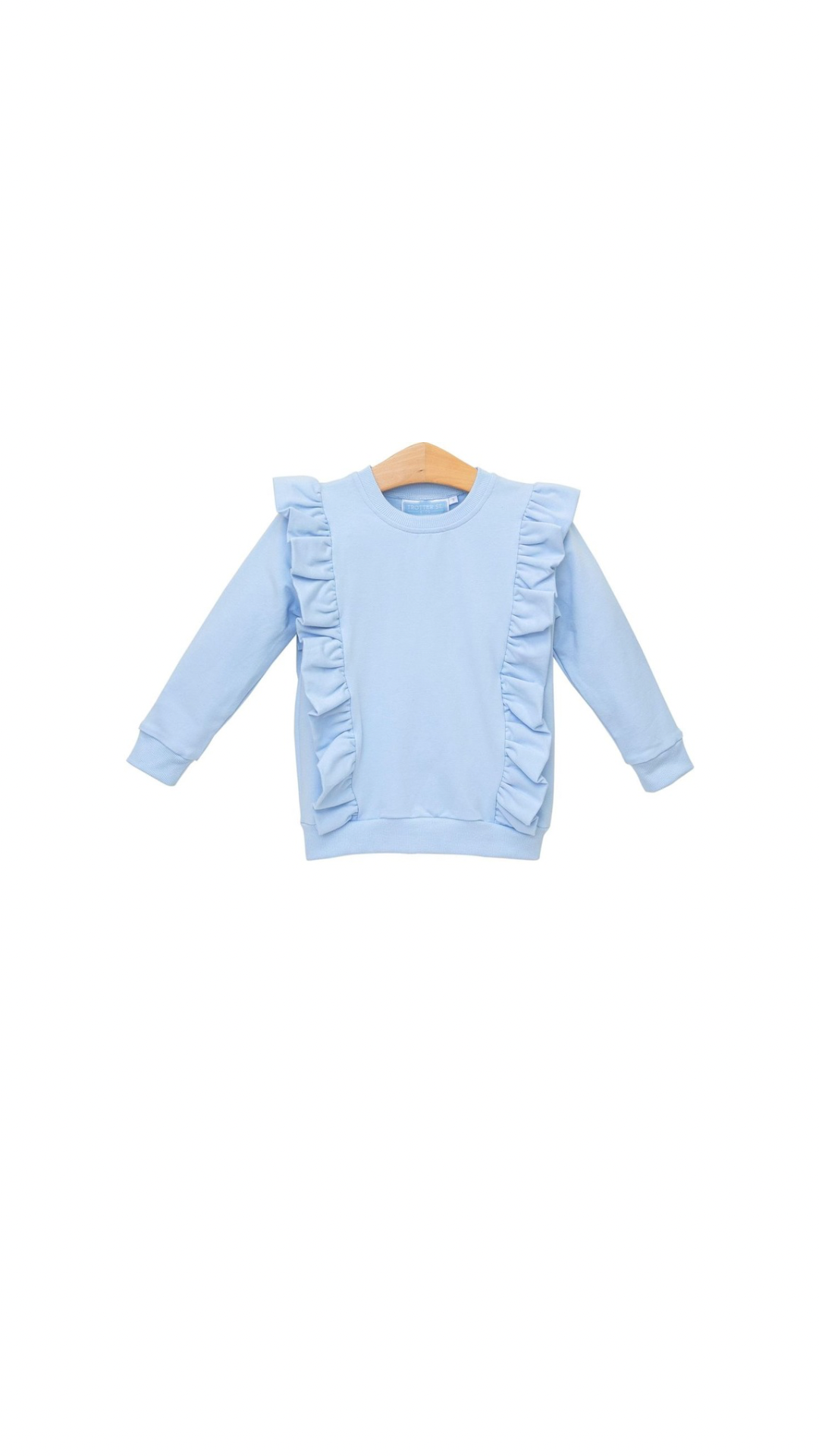 Laura Ruffle Pullover Light Blue