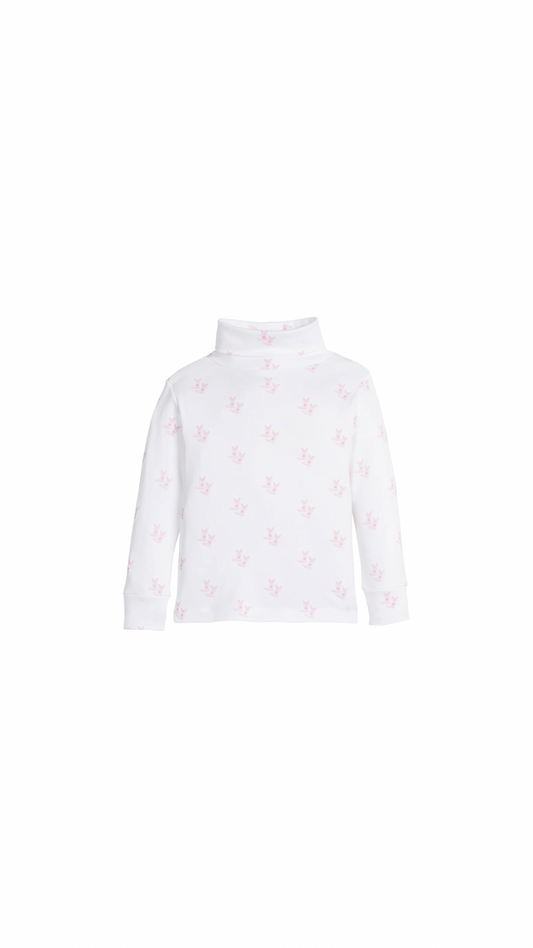Printed Turtleneck - Pink Cowboy Boots