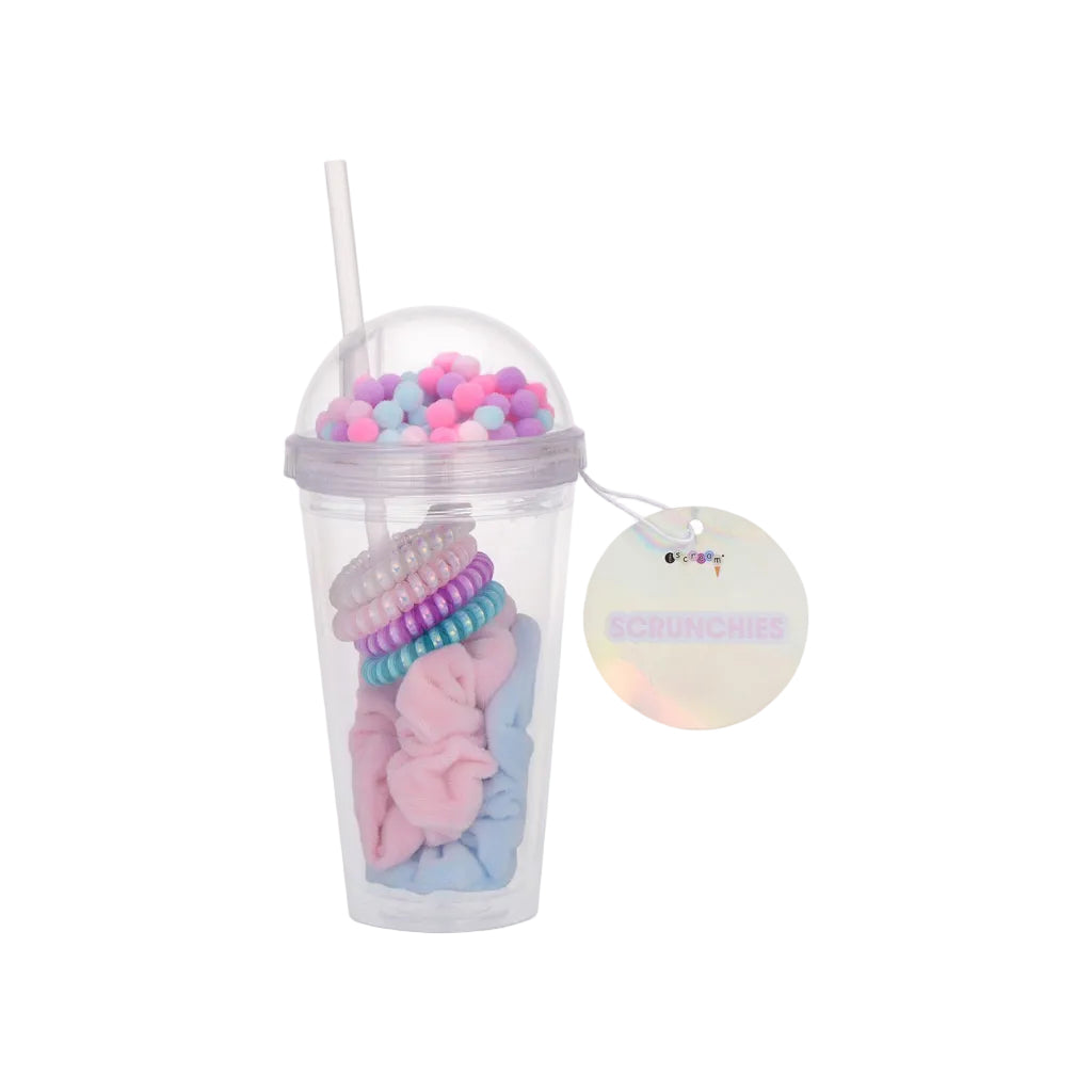 Latte Coil and Fleece Scrunchie Set