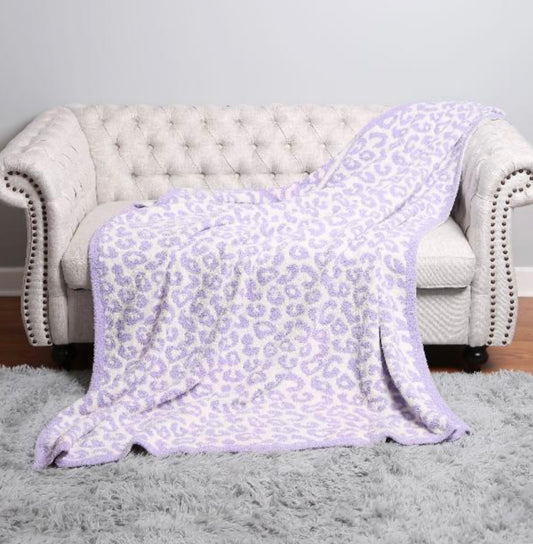 Animal Print Blanket Lavender