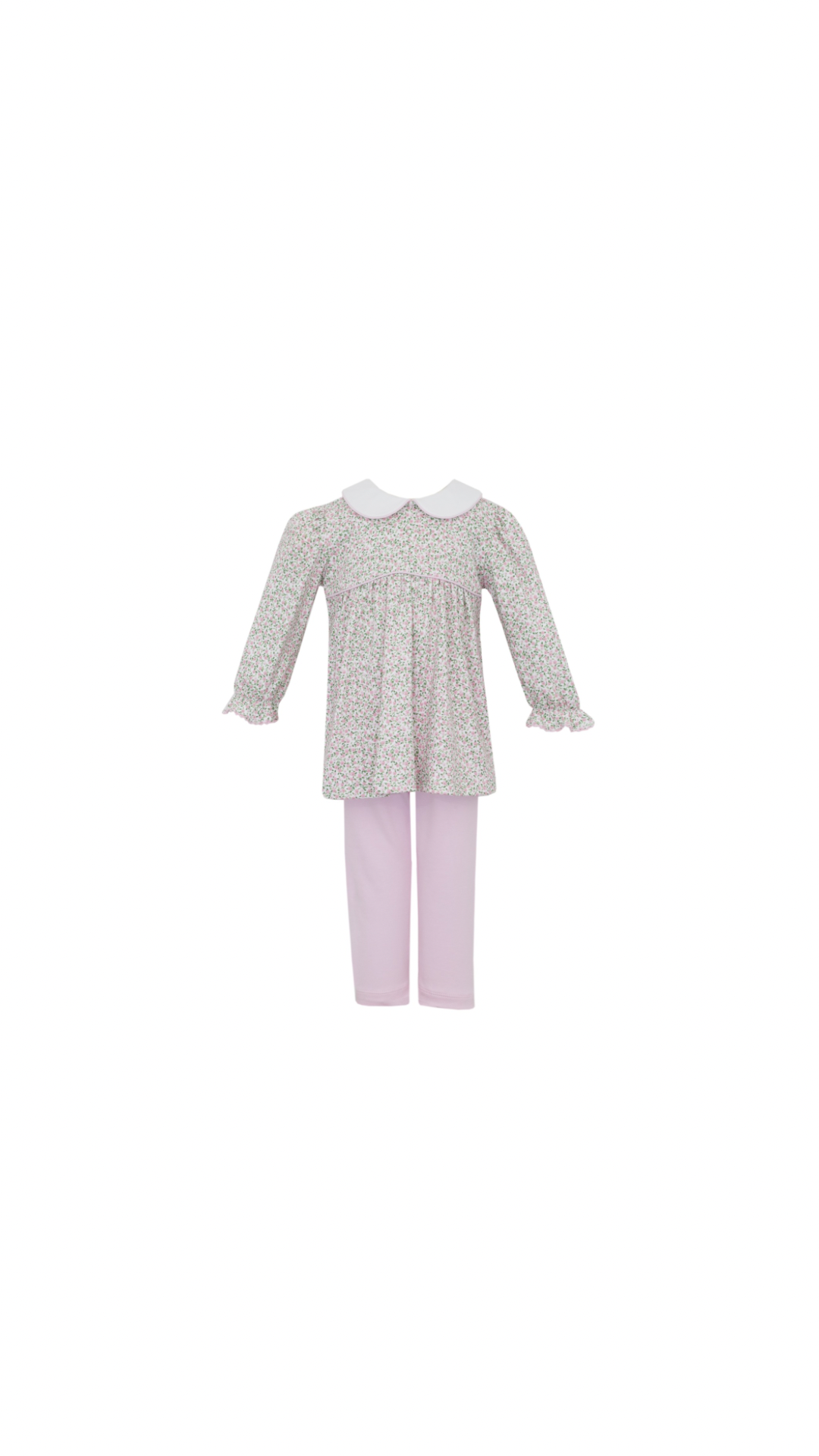 Carol Pink Knit Liberty Floral Tunic Set Long Sleeve