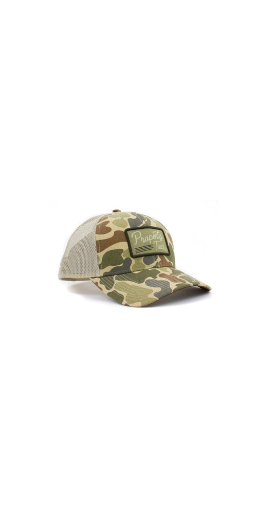 Boys Sportsman Trucker Hat Vintage Camo