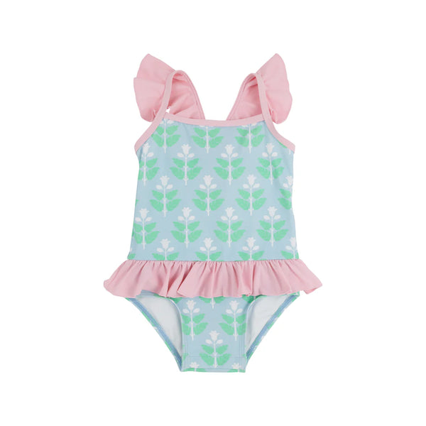 St. Lucia Swimsuit Hanover Hand Block with Palm Beach Pink