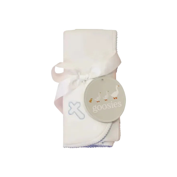 Blue Cross Pip Embroidered Blanket