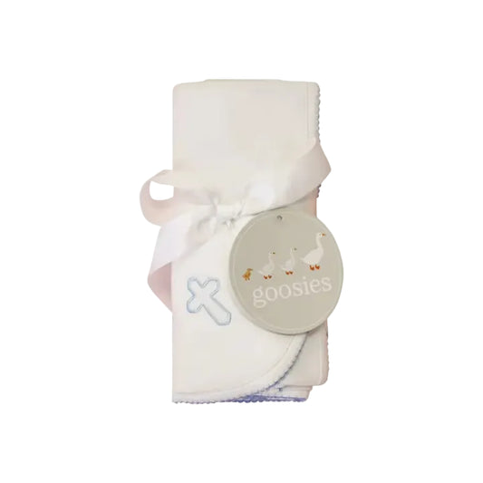 Blue Cross Pip Embroidered Blanket