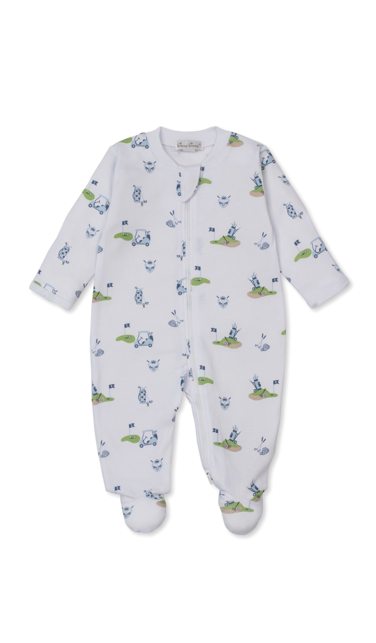 Golf Championship Footie w/ Zip PRT Multi Blue