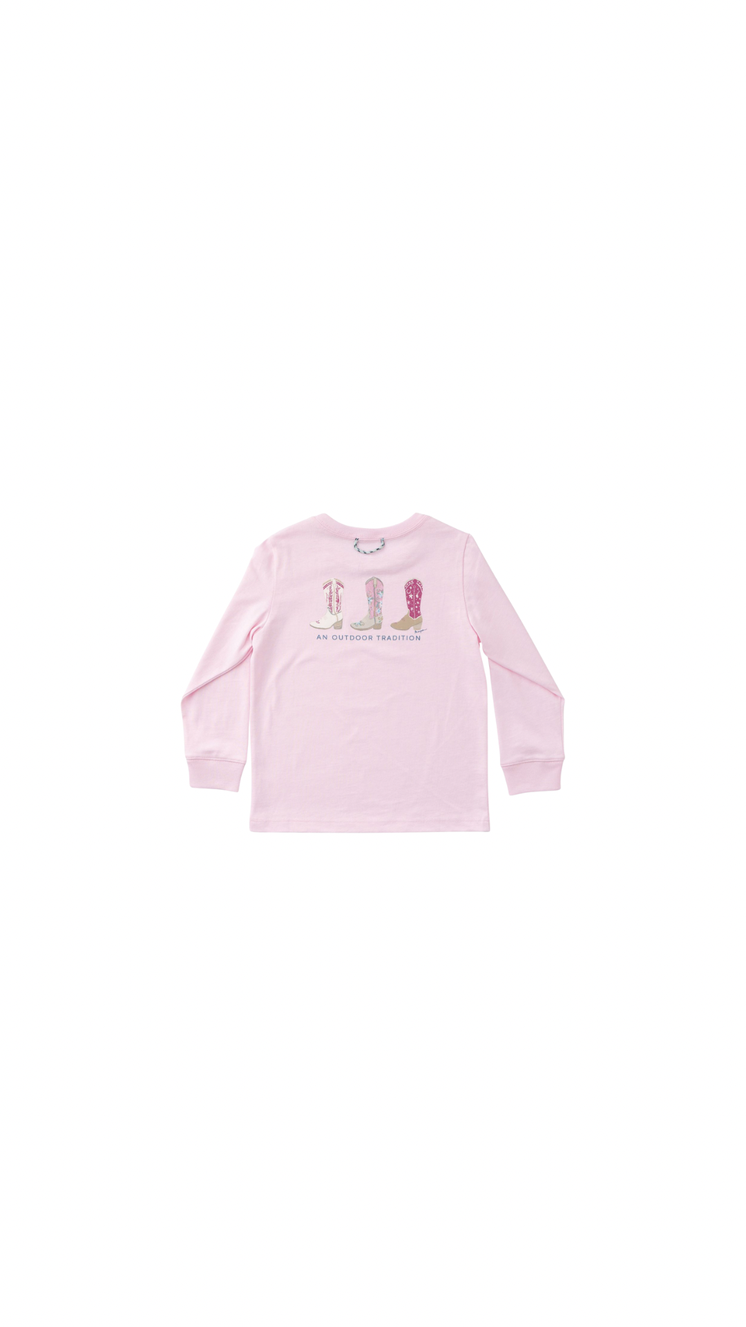 Girl's Long Sleeve Cotton T-Shirt Pink Tulle