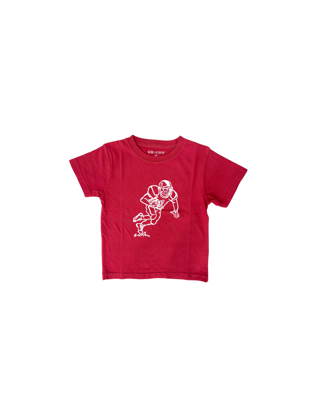 Short Sleeve Crimson/White Football Player T-Shirt
