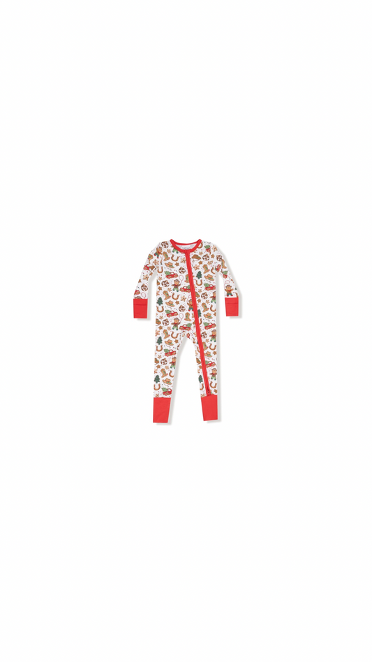 Cowboy Christmas - 2 Way Zipper Romper