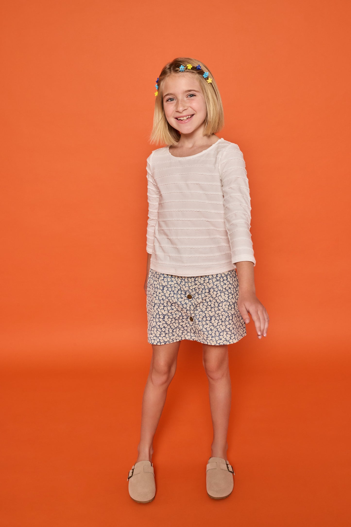 Emily Skirt- French Blue Corduroy