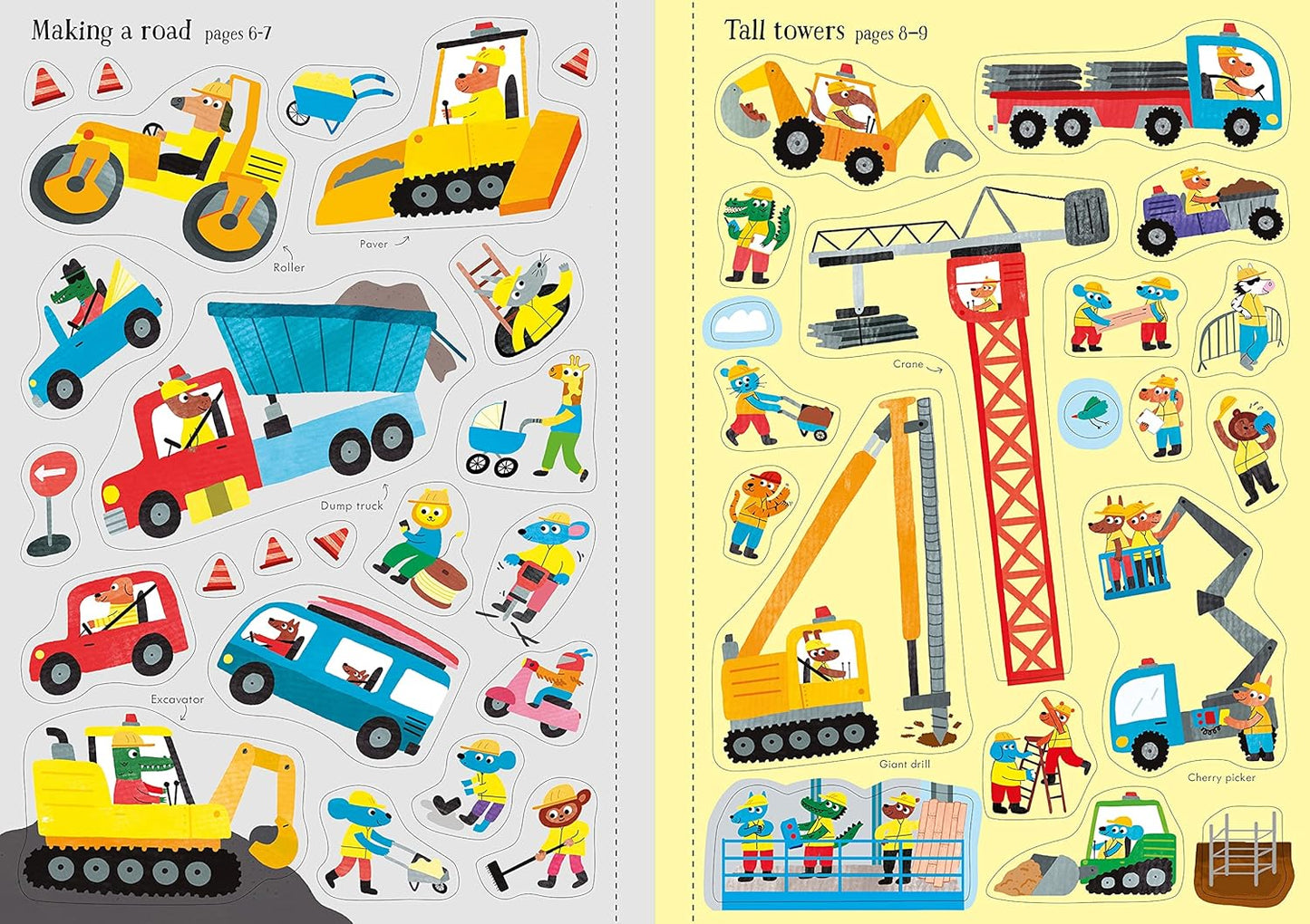 Little First Stickers Construction Site: Usborne