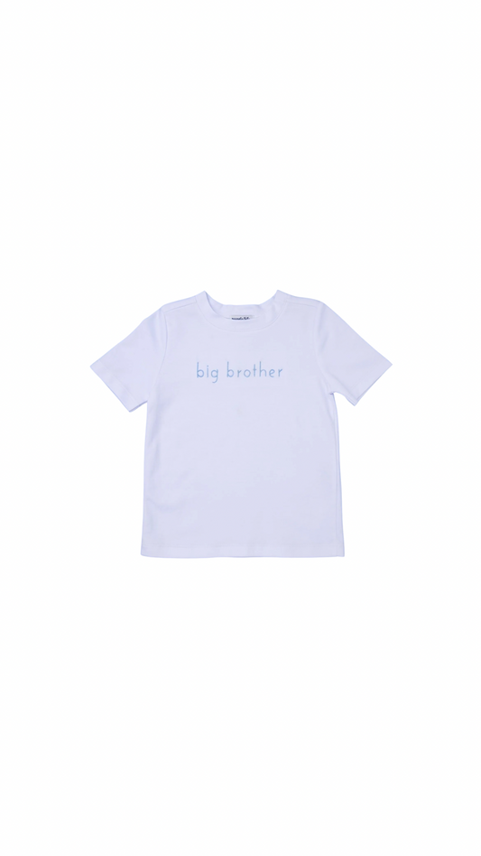 Big Brother Embroidered T-Shirt Light Blue