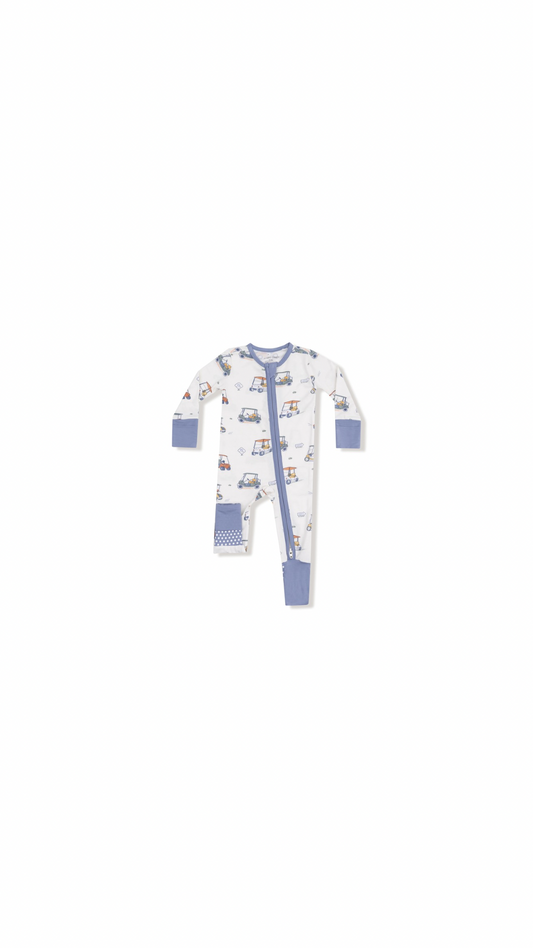Zooming Golf Carts  - 2 Way Zipper Romper