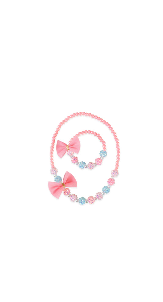Think Pink Necklace & Bracelet Set, 2 pc