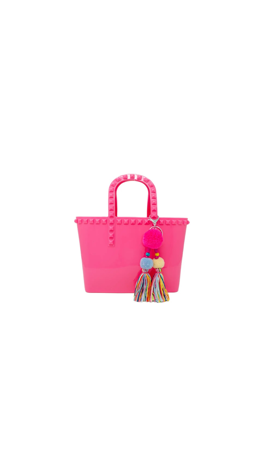 Tiny Jelly Tote Bag - Hot Pink