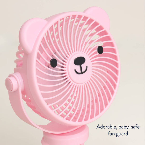 Itzy Breeze 3-Speed Stroller Fan Pink