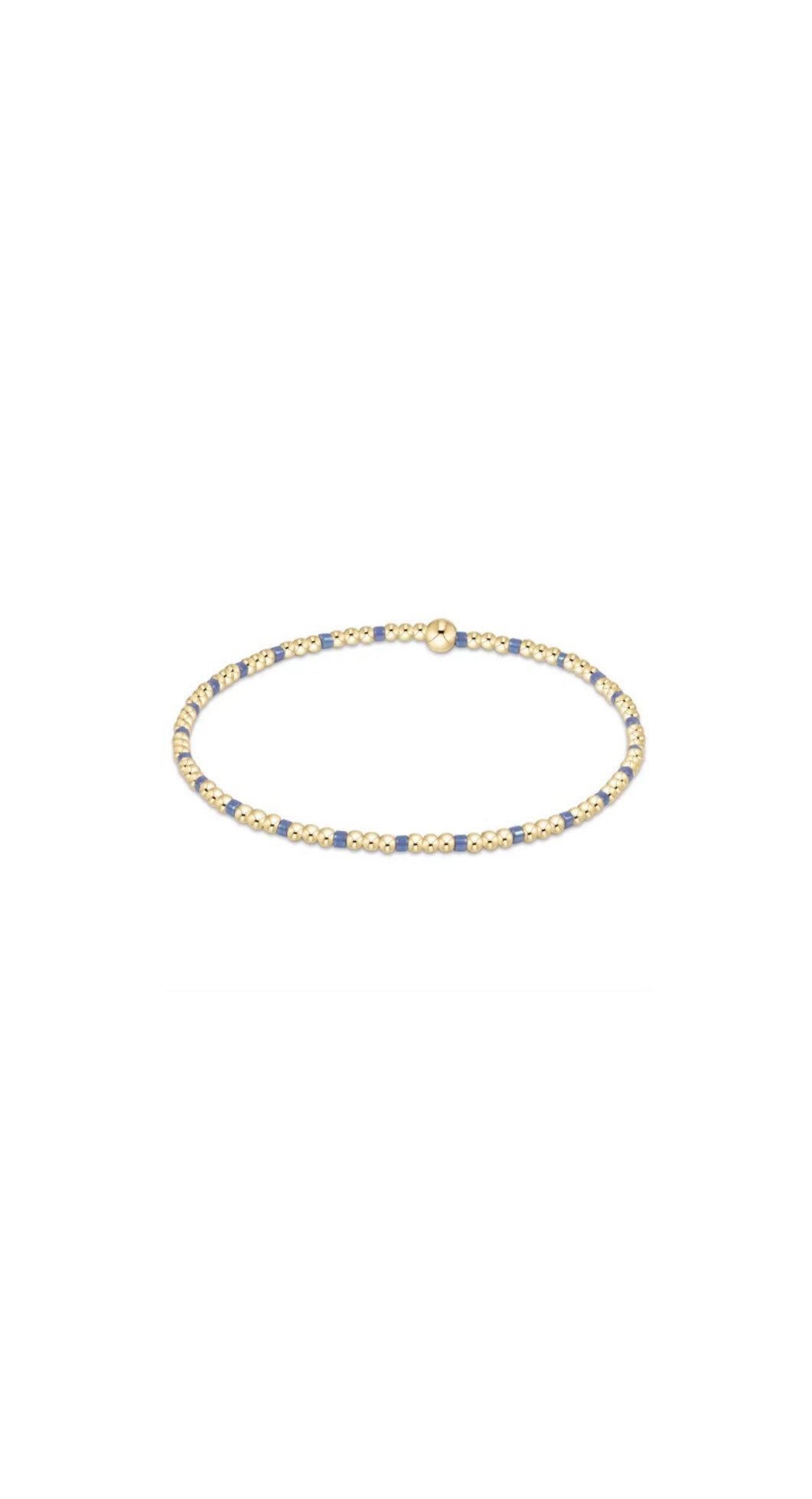 egirl hope sincerity pattern 2mm bead bracelet - bright blue