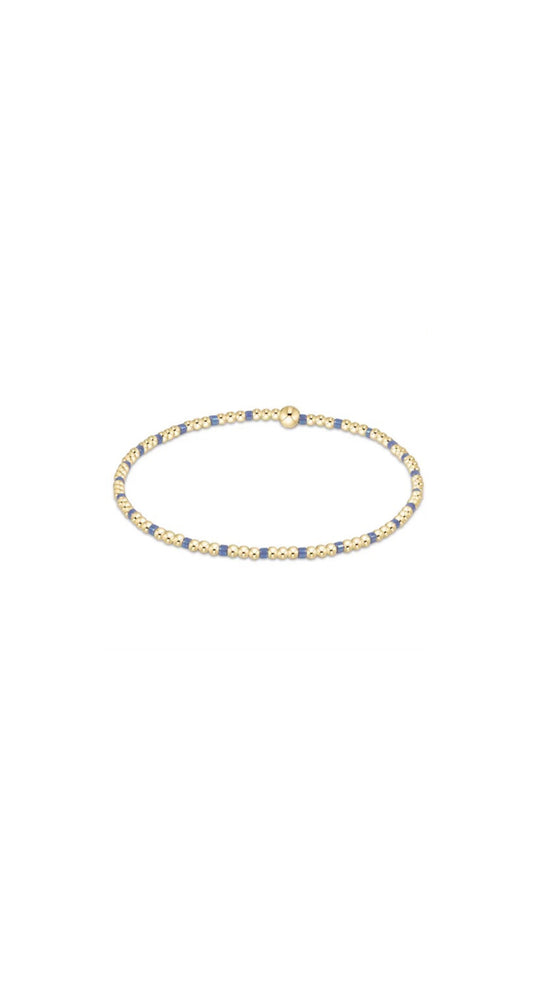 egirl hope sincerity pattern 2mm bead bracelet - bright blue