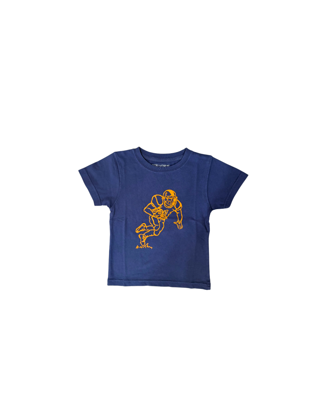 Short Sleeve Navy/Orange Football Player T-Shirt
