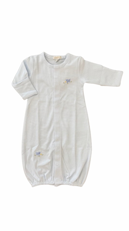 Premier Playful Pups Conv Gown w/ Stripes Light Blue
