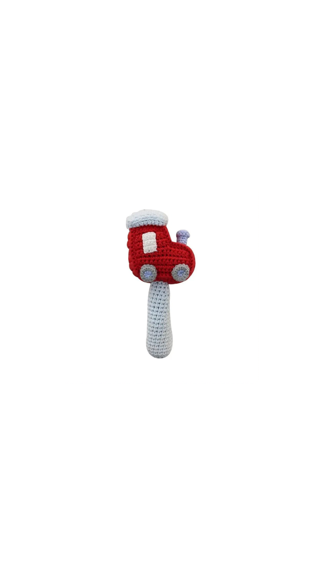 Train Hand-Crochet Stick Rattle - 6"
