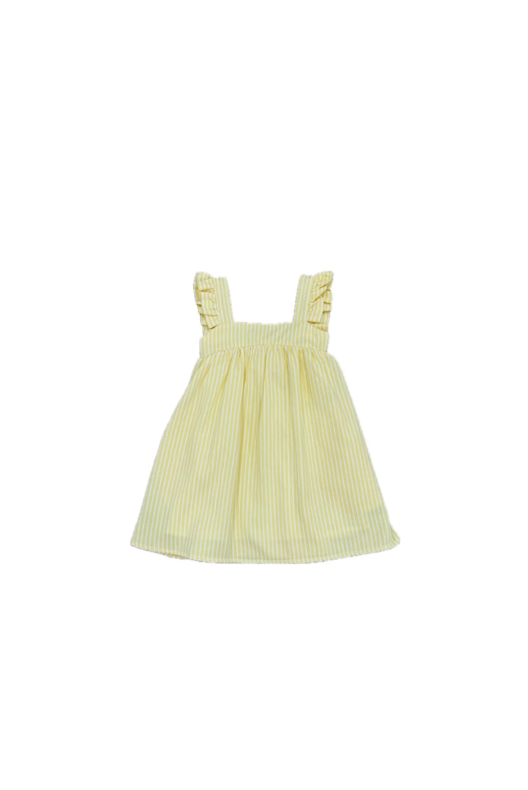 Katherine Yellow Butterfly Sleeve Dress