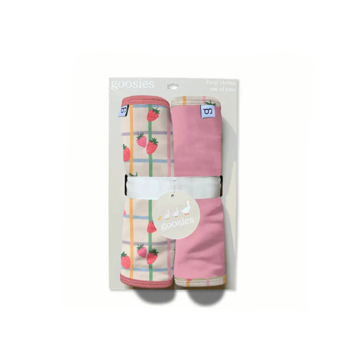 Berry Patch- Strawberries Burp Cloth Set