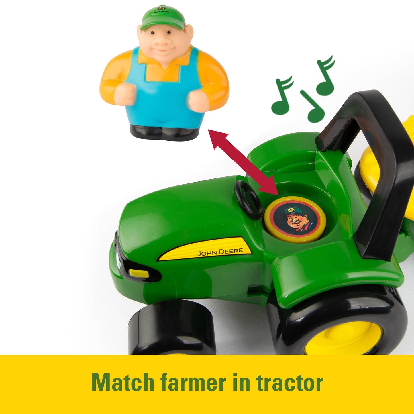 TOMY John Deere Animal Sounds Hayride Musical Tractor Toy