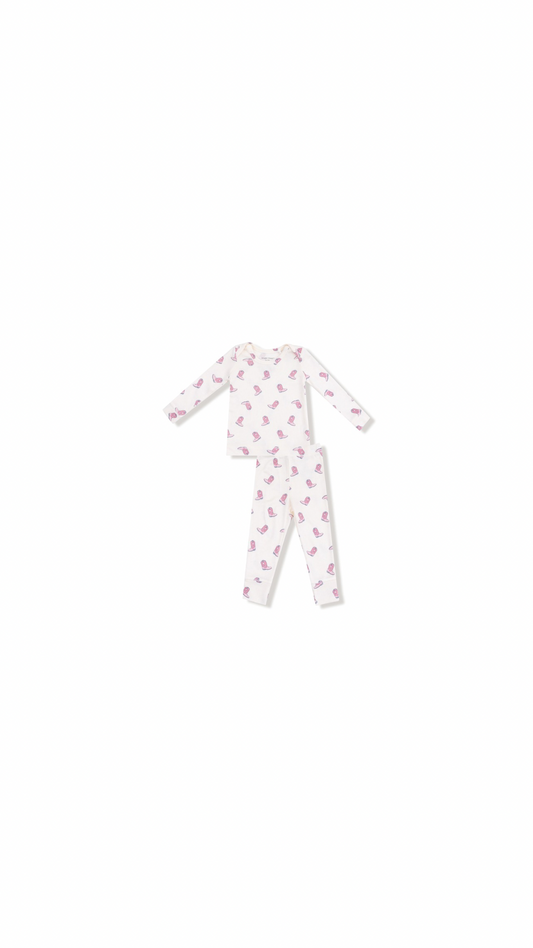 Petite Cowgirl Boots - Long Sleeve Loungewear Set