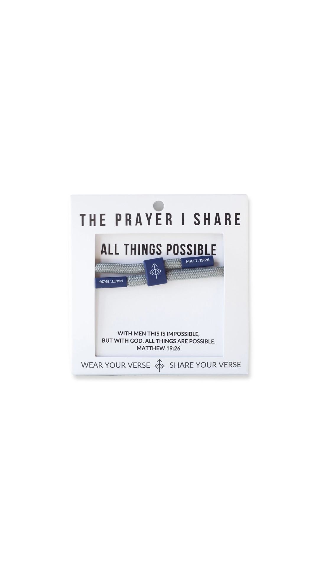 All Things Possible Bracelet, Christian Cord Bracelet