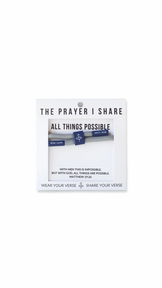 All Things Possible Bracelet, Christian Cord Bracelet
