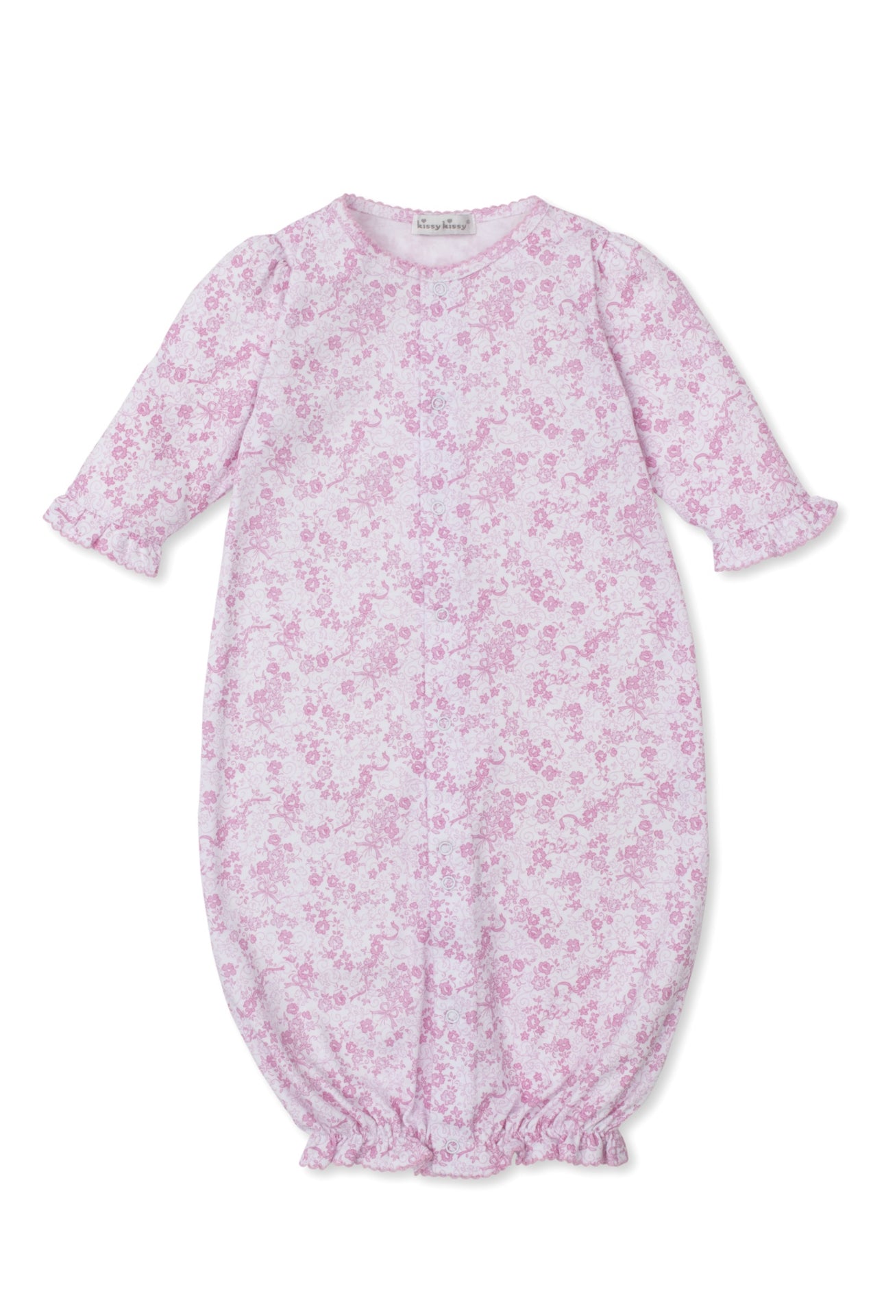 Pink Old English Roses Convertible Gown