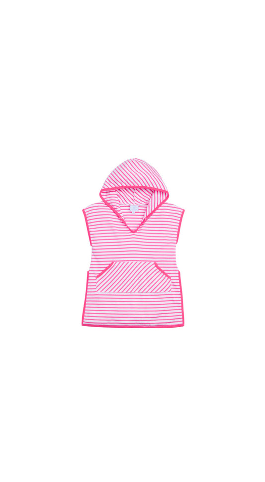 Girls Beach Popover Hot Pink