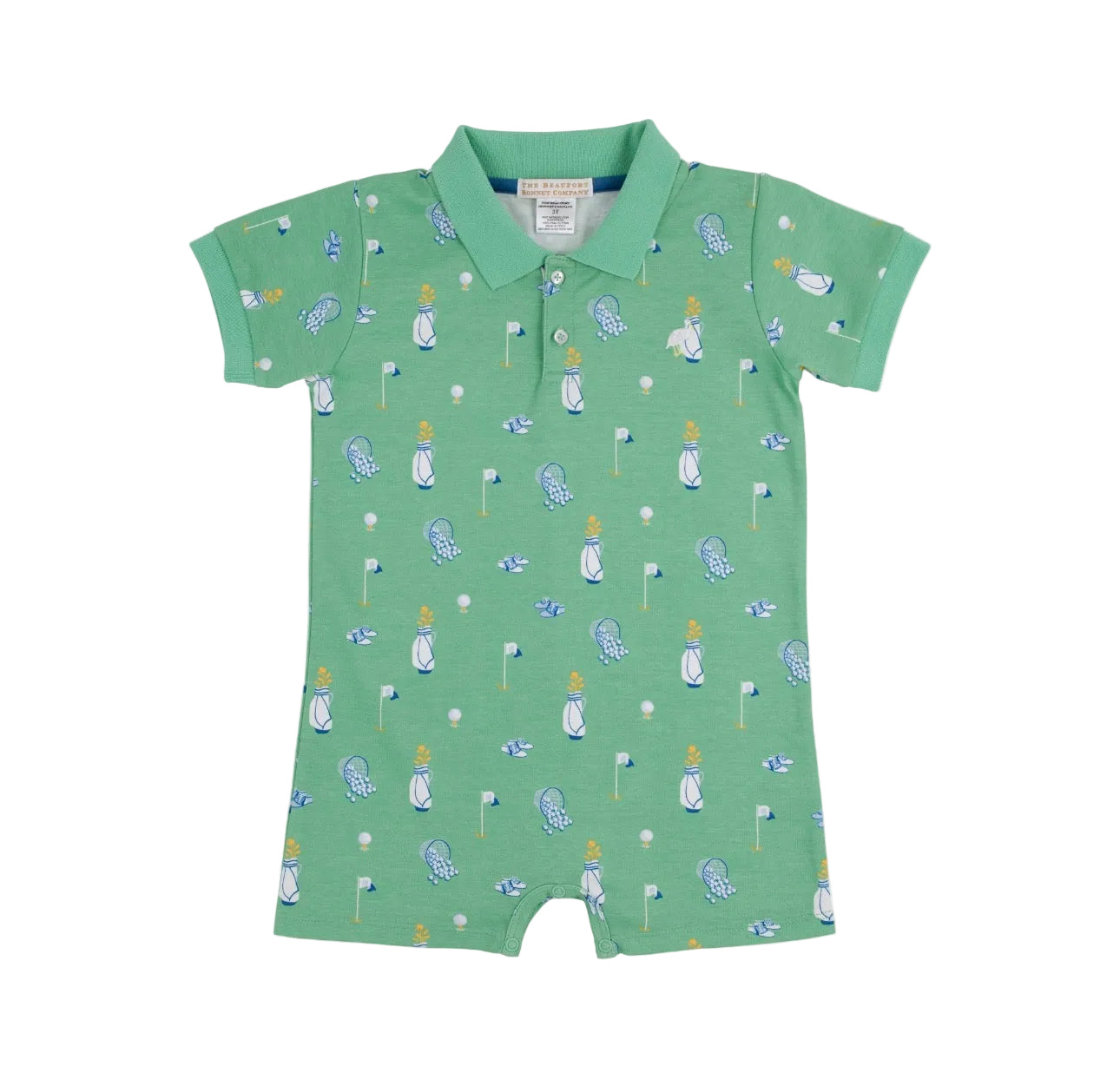 Sir Propers Romper - Pima Clubhouse Couture (Wood Boat Blue)