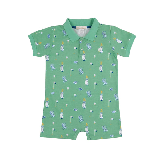 Sir Propers Romper - Pima Clubhouse Couture (Wood Boat Blue)