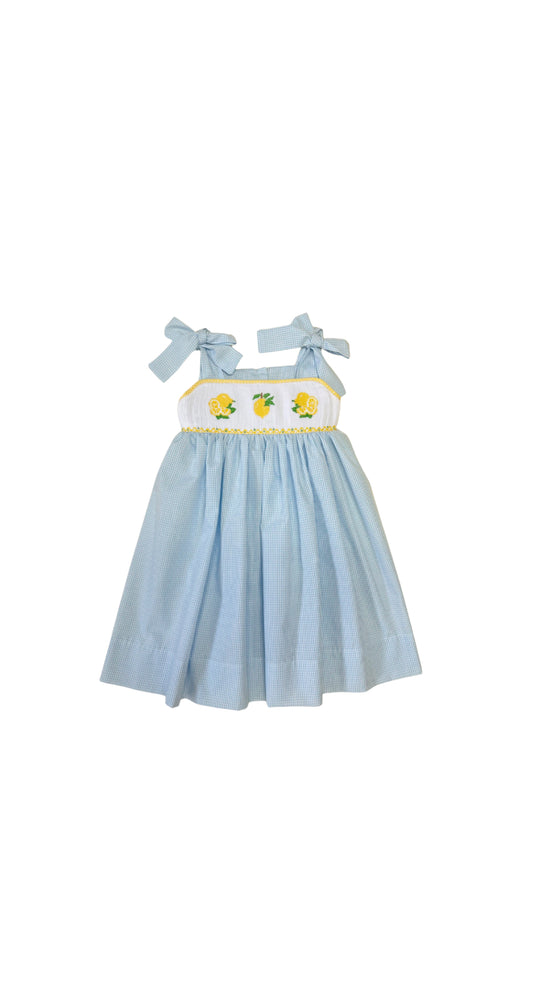 Julia Lemonade Smocked Dress with Straps