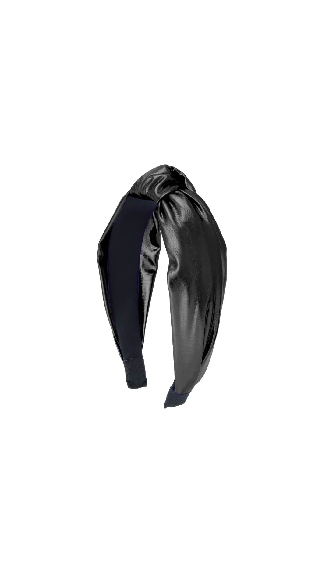 Top Knot Headband in Black Metallic
